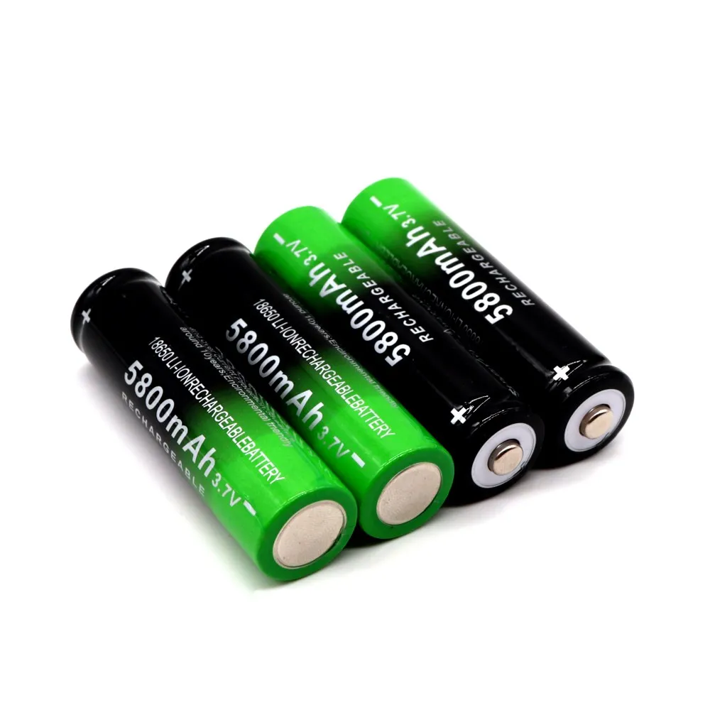 lote 18650 аккумуляторная батарея 3,7 V 18650 5800 mAh литий-ионная аккумуляторная батарея для батареи фонарика
