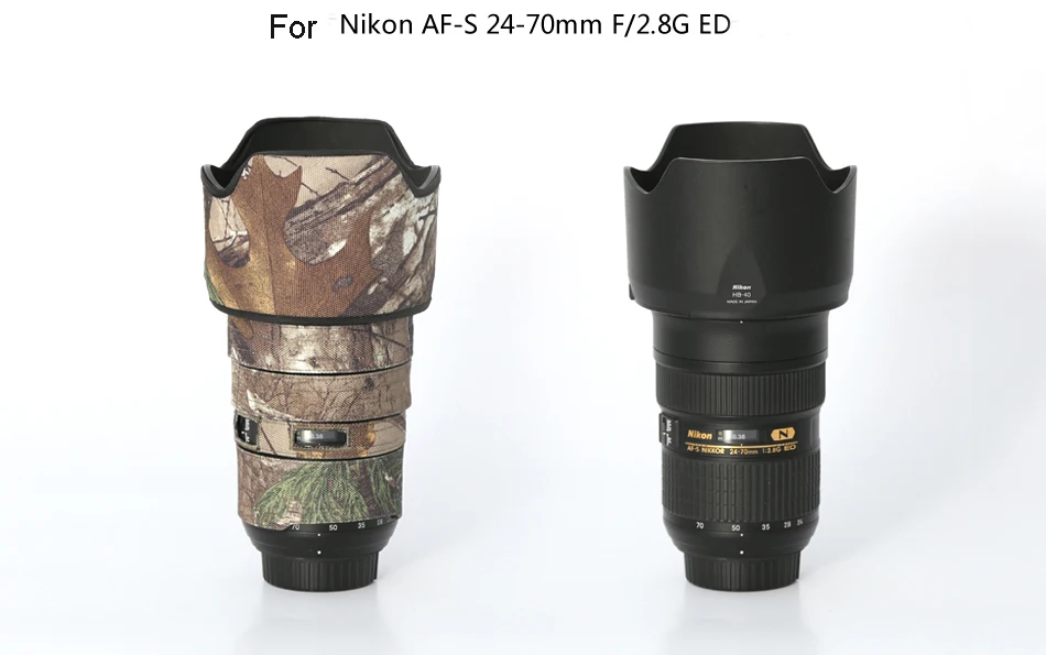 Линзы ROLANPRO камуфляжный чехол от дождя для объектива Nikon AFS 24-70 мм F2.8G защитный