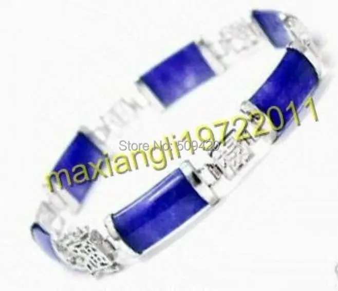 

XFS2665>>>Beautiful Blue JADE Link Clasp Bracelet