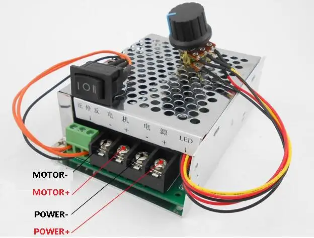 PWM контроллер скорости двигателя постоянного тока 12v24v36v48v переворачивающийся