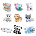 Детский Прорезыватель Пищевой Силиконовый грызунок в форме льва Diy пустышка цепочка Bpa бесплатно Прорезыватель игрушка для зубов Рождественская силиконовая Прорезыватель