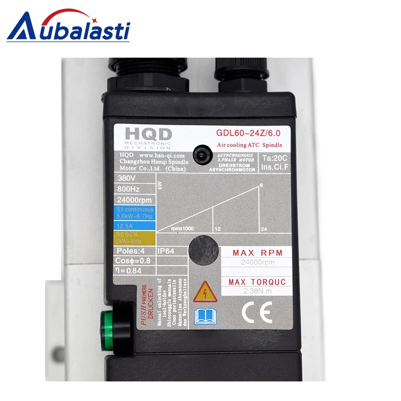 Aubalasti Автоматическая смена инструмента шпинделя GDL60 24Z 6KW Вход Напряжение AC 380V