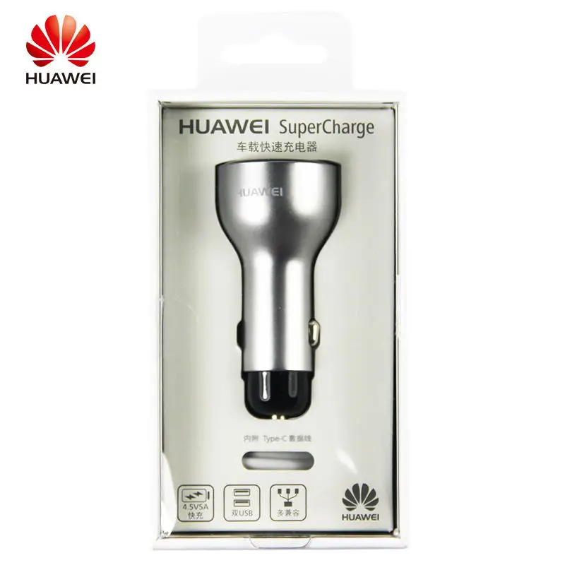 Автомобильное зарядное устройство Huawei mate20 Pro P20 pro 100% оригинал 5V4.5A 5A USB Type C кабель
