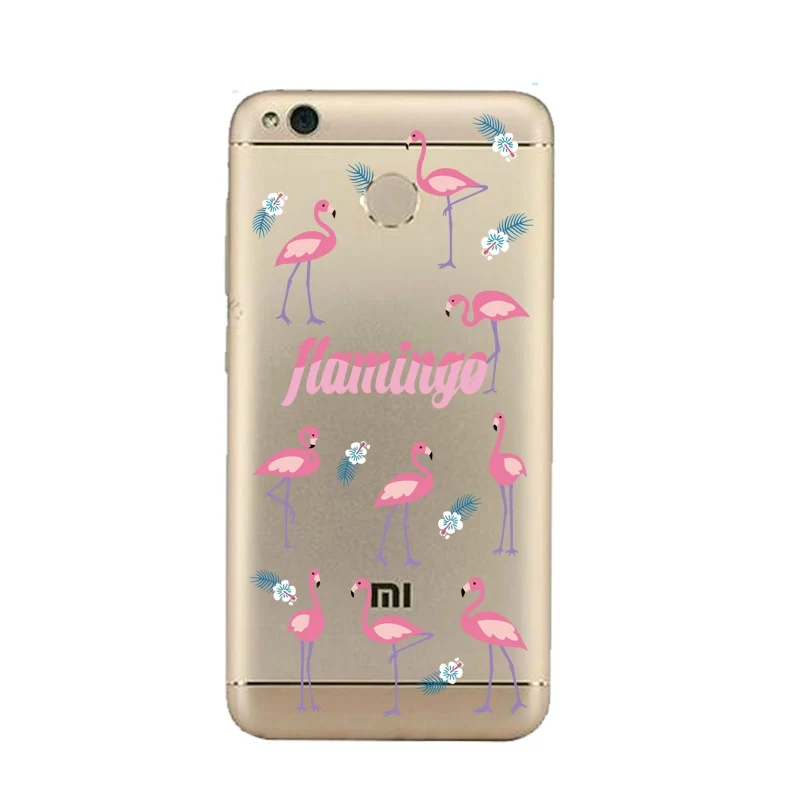 Lemon Soft Clear TPU Phone Case For xiaomi redmi 4x 4a note5a note4x 5s mi6 note3 Flamingo Orange Printed Cover Free Shipping | Мобильные