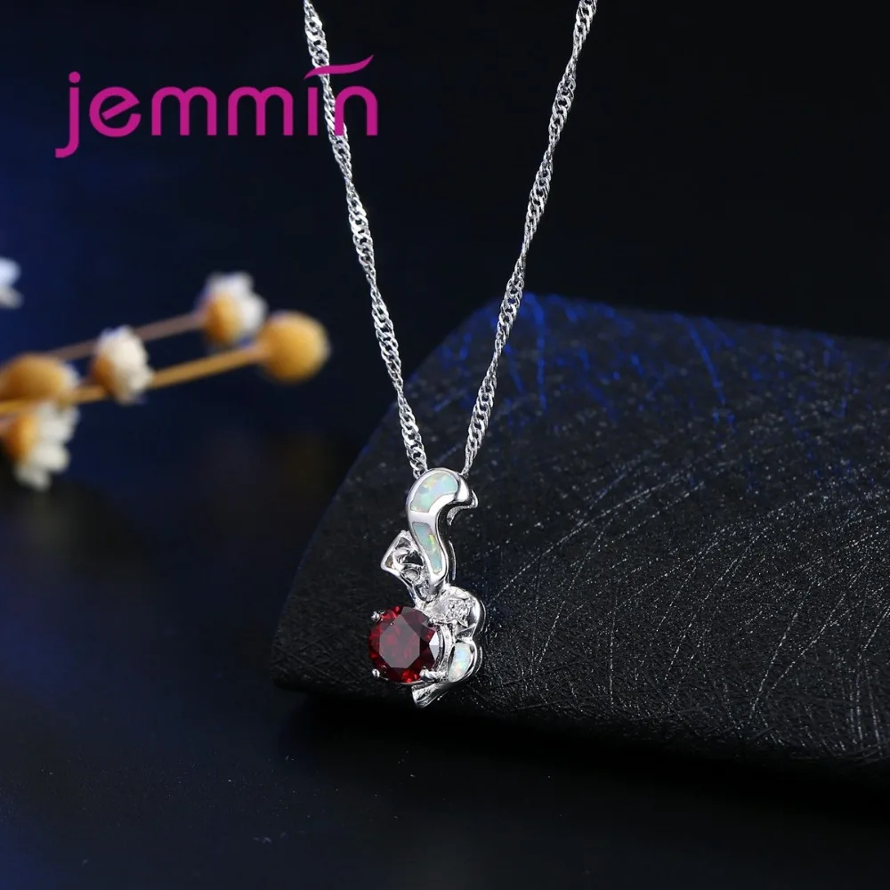 Роскошные женские ожерелья из стерлингового серебра 925 пробы с подвесками белого