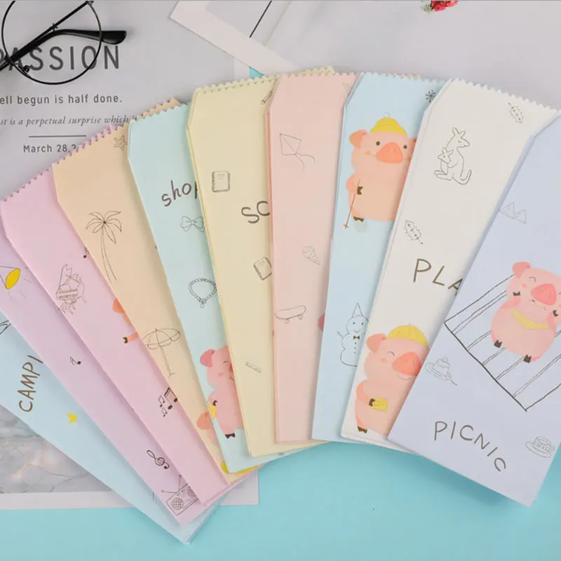 5 шт./лот поросенок Kawaii конверты маленький конверт бумага для письма Канцтовары