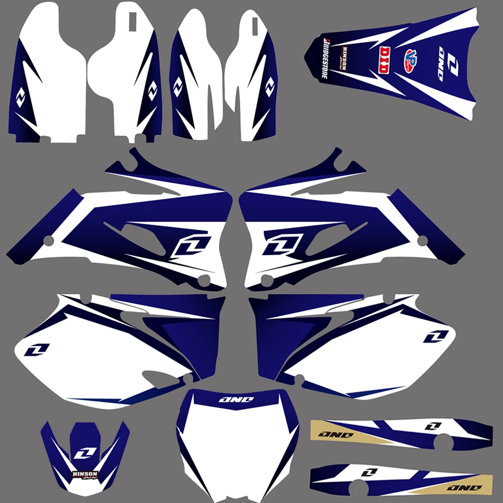 0019 новый стиль команда графики фоны наклейки Наборы для Yamaha YZ250F YZ450F YZ 250F 450F 2006 2007