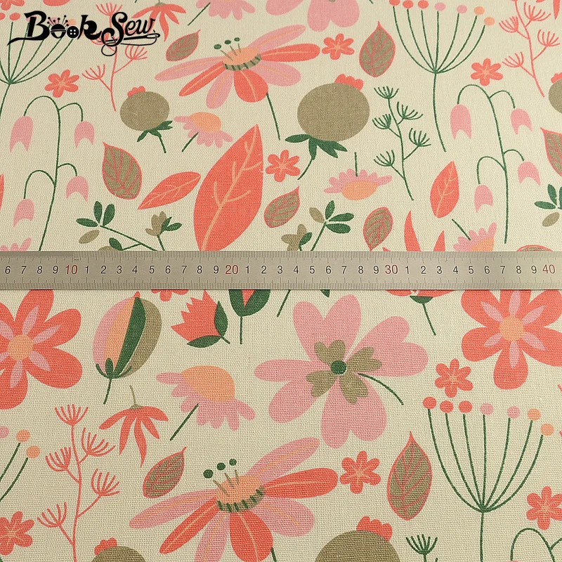 Booksew розовая африканская анкарская хлопковая льняная ткань цветочная сделай сам