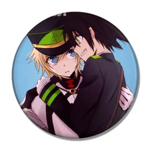 1 шт. 58 мм значок аниме Серафим конца Owari Shinoa Hyakuya Sangu Owari no Seraph Krul значки булавки брошь значок анимация - Окраска металла: 14