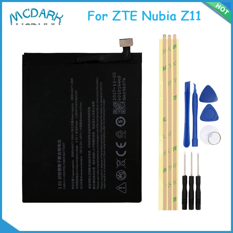 Аккумулятор для ZTE nubia z11 аккумулятор NX531J Li3829T44P6h806435 3000 мАч + инструменты разборки |