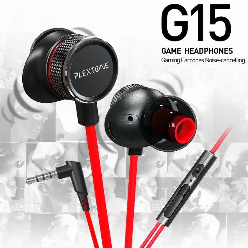 Игровые наушники Plextone G15 вкладыши с басами и молотковой головкой стерео