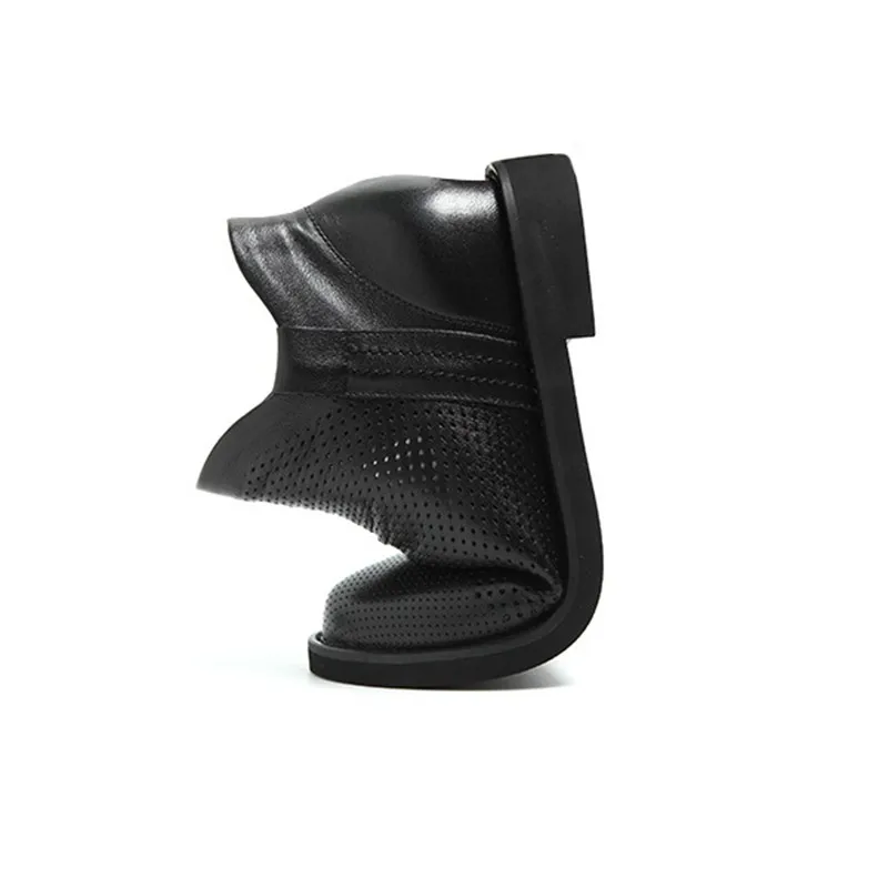 Женские ботильоны из натуральной кожи с круглым носком на молнии|bota feminina|heeled ankle