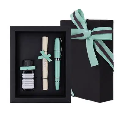 

0.58mm Luxury Metal Fountain Pen Gift Set Metal Writing Ink Pens for Lover Friends Valentine's Day Gift