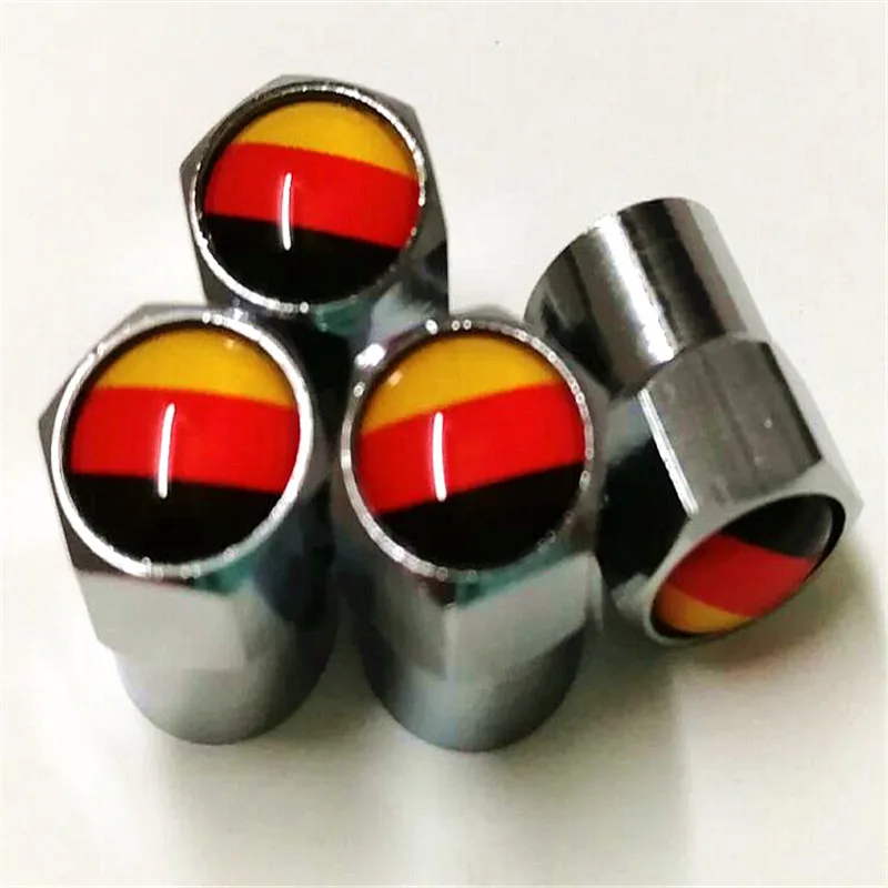 4 шт./лот автомобиль флаг Германии логотип колпачок клапана шины для грузовика