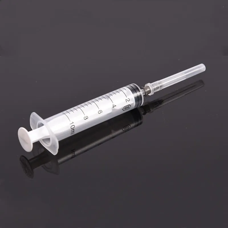

50 pcs 10ml disposable PVC sterile Syringes individual packing With 0.7mm Pointed Tip Needle and Storage Cap Perfume injection
