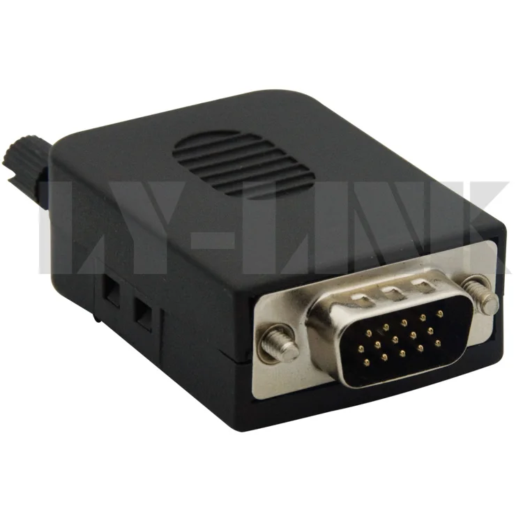 3 + 9 VGA Штекерный разъем с корпусом и поддержкой короткой длины DIY vga кабель|housing