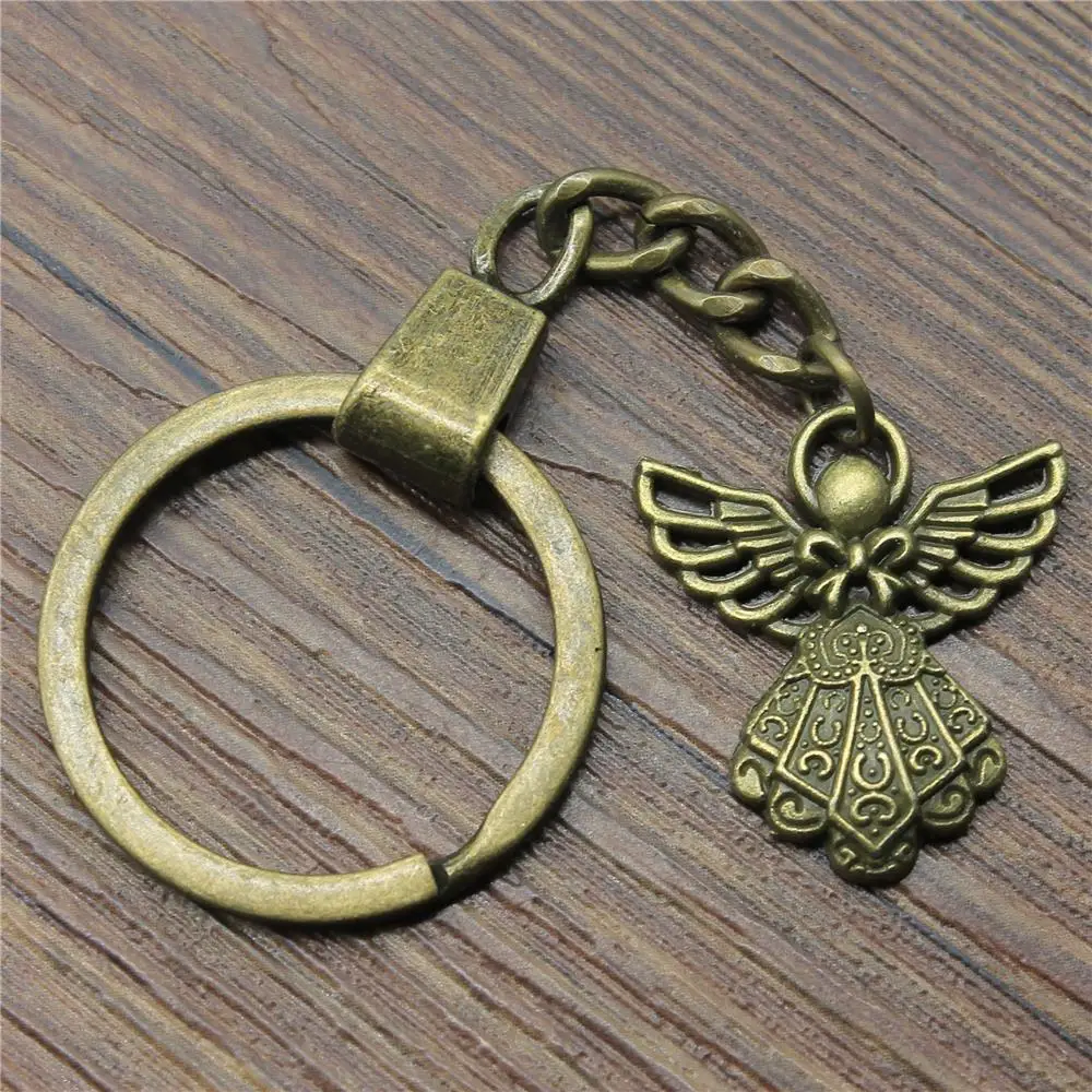 26x23 мм кольцо для ключей в виде ангела Ретро стиль новинка модный металлический