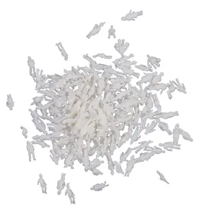 Фигурки моделей людей, масштаб 1:200, упаковка около 100 шт., белые, разные стили