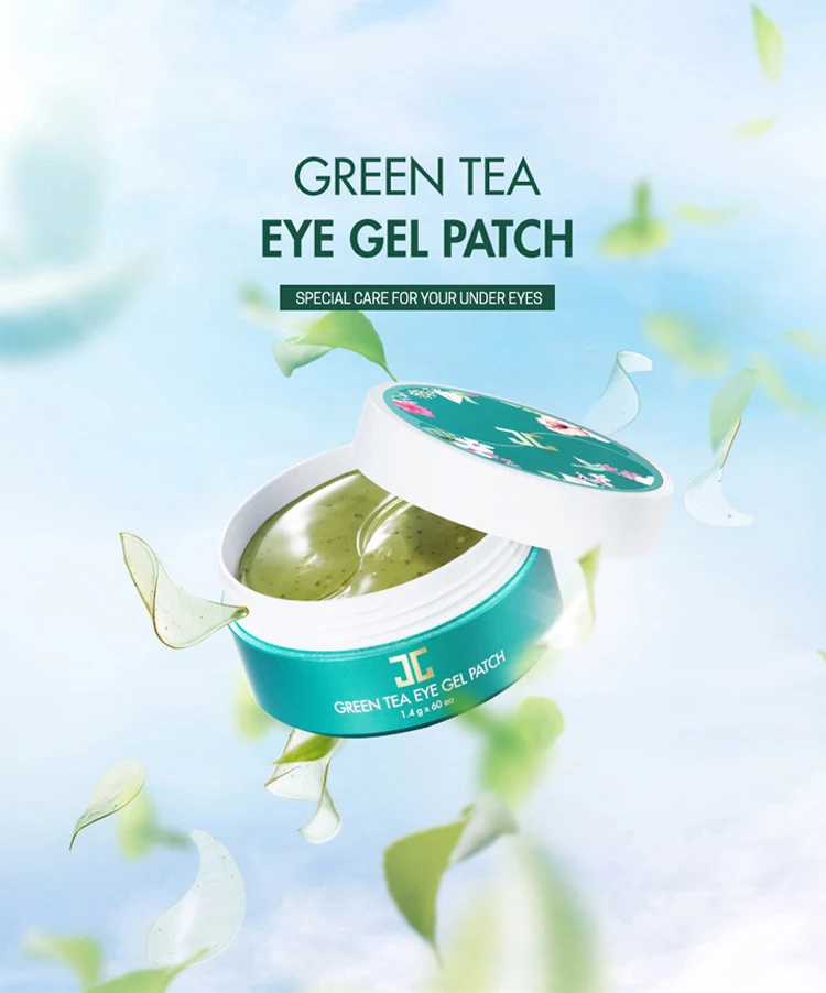 JAYJUN green tea/гидрогелевая маска для глаз Roselle, маска для глаз против морщин, удаляет контуры, темные круги, осветляет 60 шт