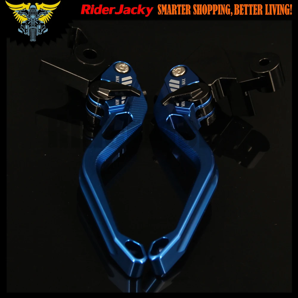 

3D Rhombus Hollow design Blue Motorcycle CNC Adjustable Brake Clutch Levers For BMW F 800GT F800GT 2013 2014 2015 2016 2017