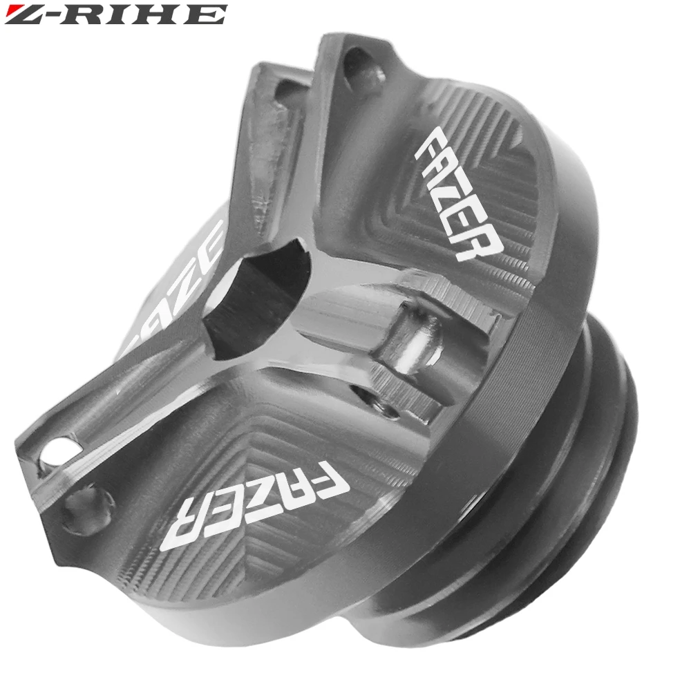 Алюминиевая крышка для наполнителя масла мотоциклов FAZER logo CNC Заглушки Yamaha FZ1 FZ6