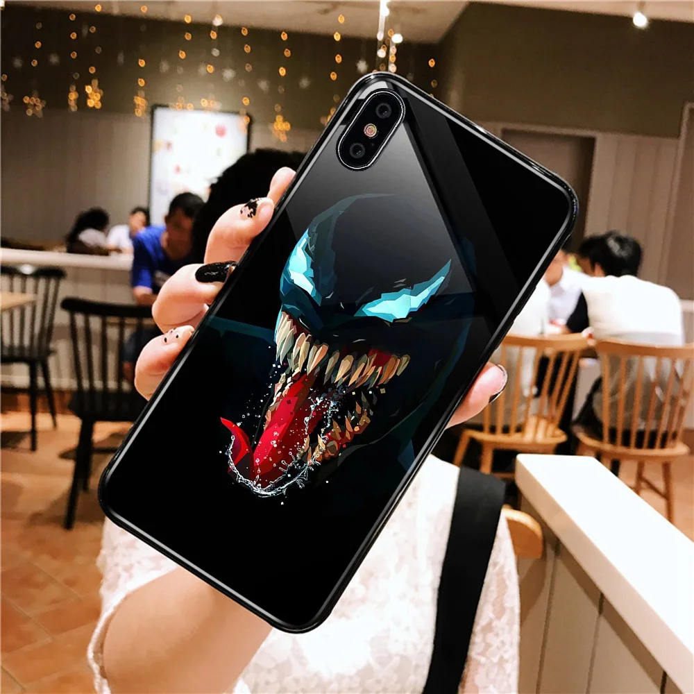 Светящееся чудо-яд чехол для iPhone 6 S 7 8 стеклянный Роскошный телефона Apple Plus X XS