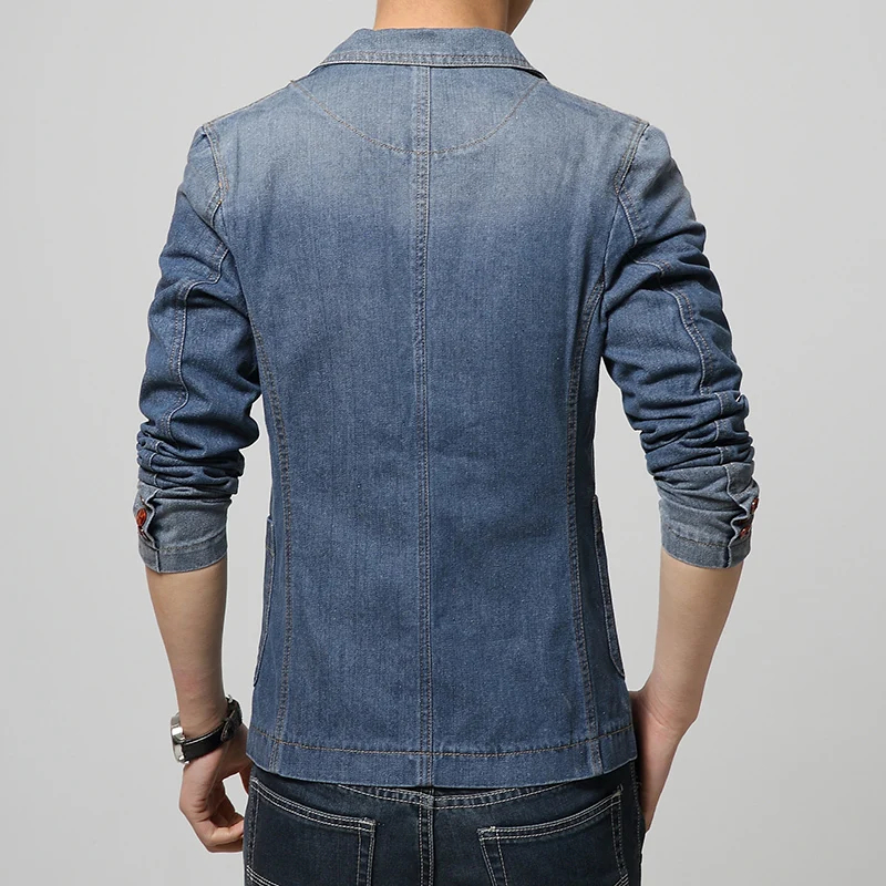 

2020 Denim Jackets suit slim fit Blazer suit, men's fashion Light washed Jackets Jeans Clothing Denim Blazers men Outdoors Coat