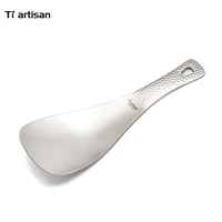 tiartisan rice spoon shovel pure titanium cooking shovel eco friendly anti high tempreture outdoor household tableware ta8158ti