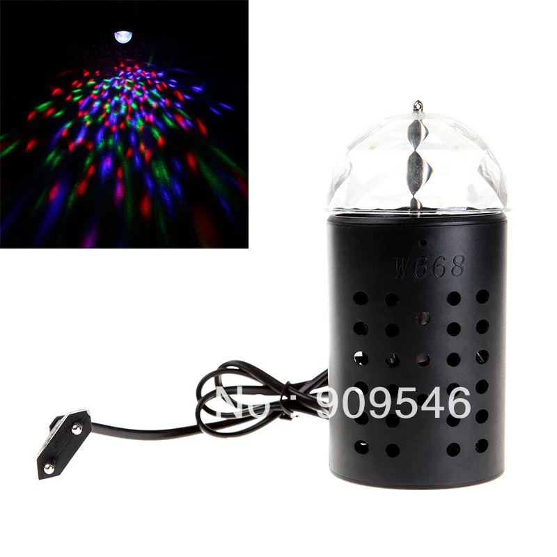 3 Вт RGB сценический светильник светодиодный Кристалл Вращающийся DJ лампа 85 260 в 2
