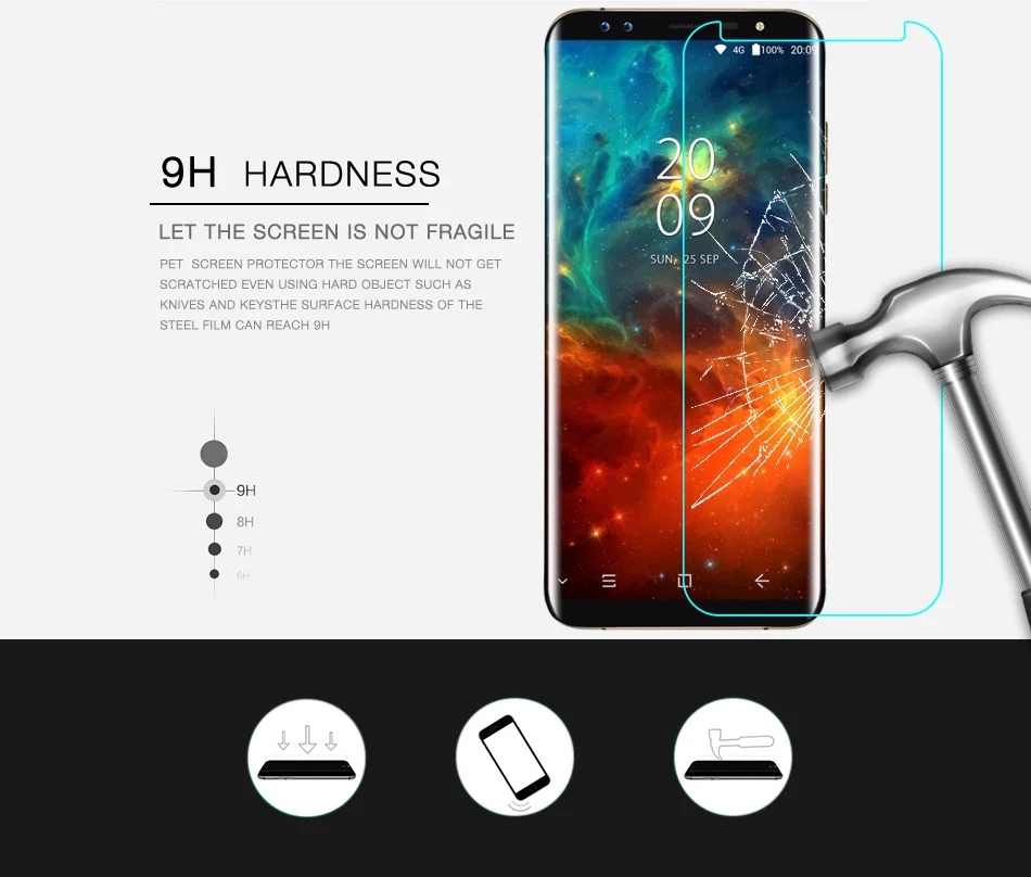 9 H 0.26 мм 2.5D для Blackview S8 закаленное Стекло Экран протектор Coque чехол про защитный