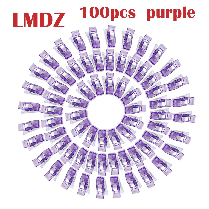 LMDZ 100 шт многоцветные пластиковые зажимы для шитья, универсальные зажимы для шитья, вязаная подвеска