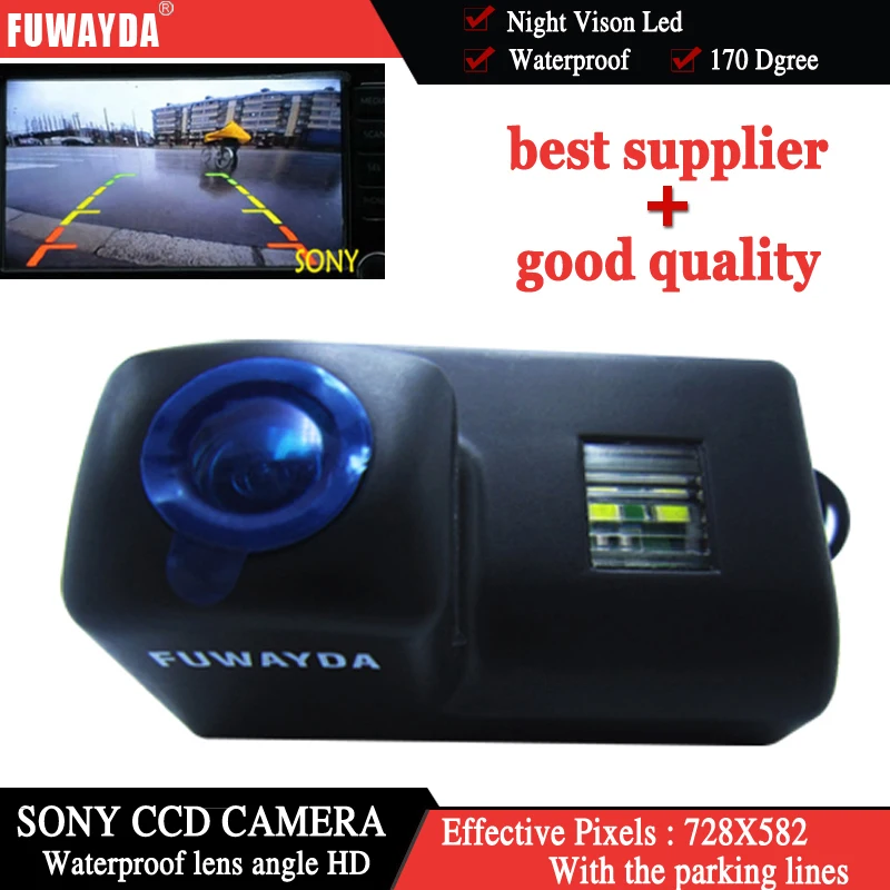 

FUWAYDA FOR SONY CCD Car Rear View Reverse Backup Parking CAMERA for Peugeot 206 207 306 307 308 406 407 5008 Partner Tepee