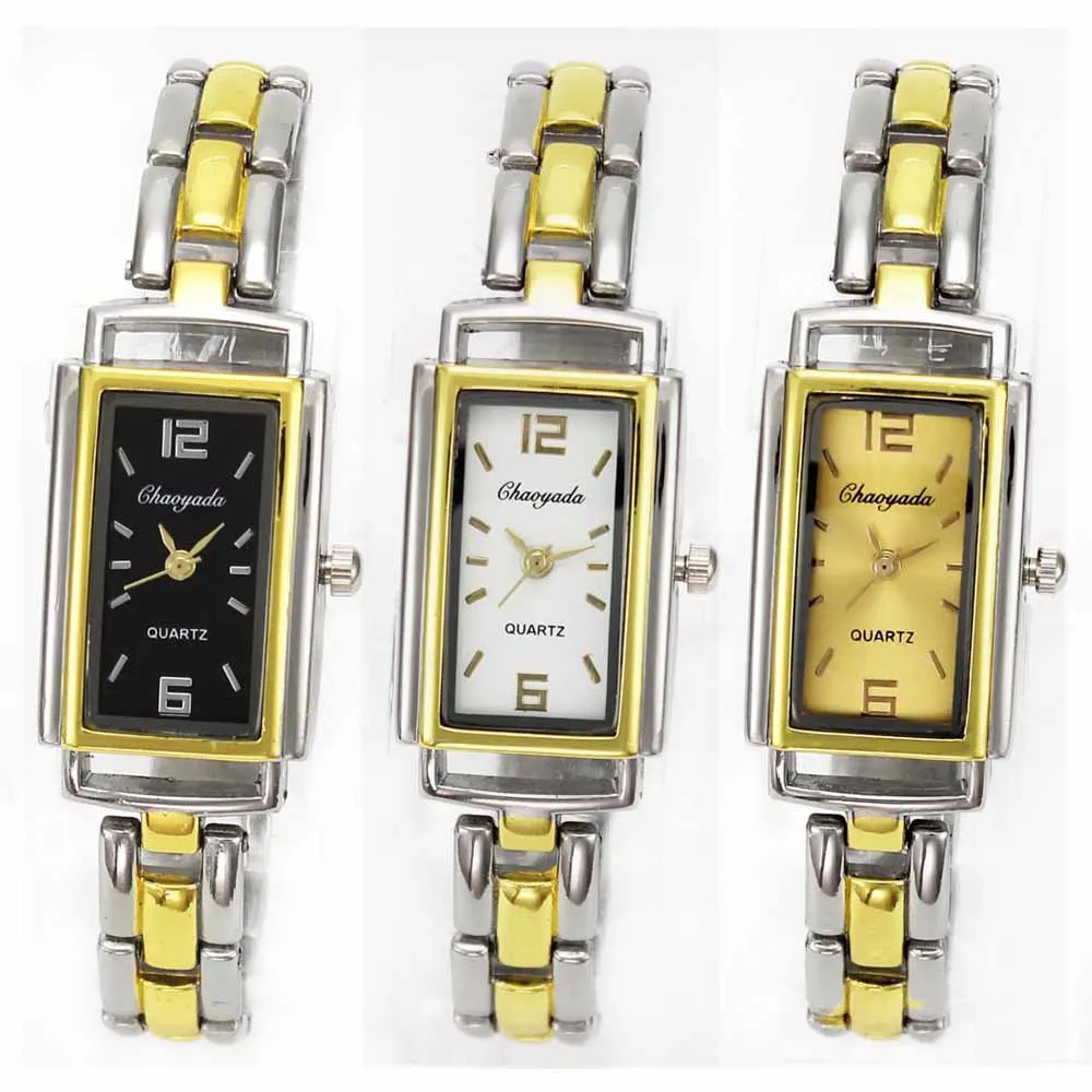 Элегантные Простые Женская Мода прямоугольник Дело браслет часы женские цепи