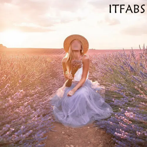 Женская шифоновая плиссированная юбка фиолетовая двухслойная повседневная