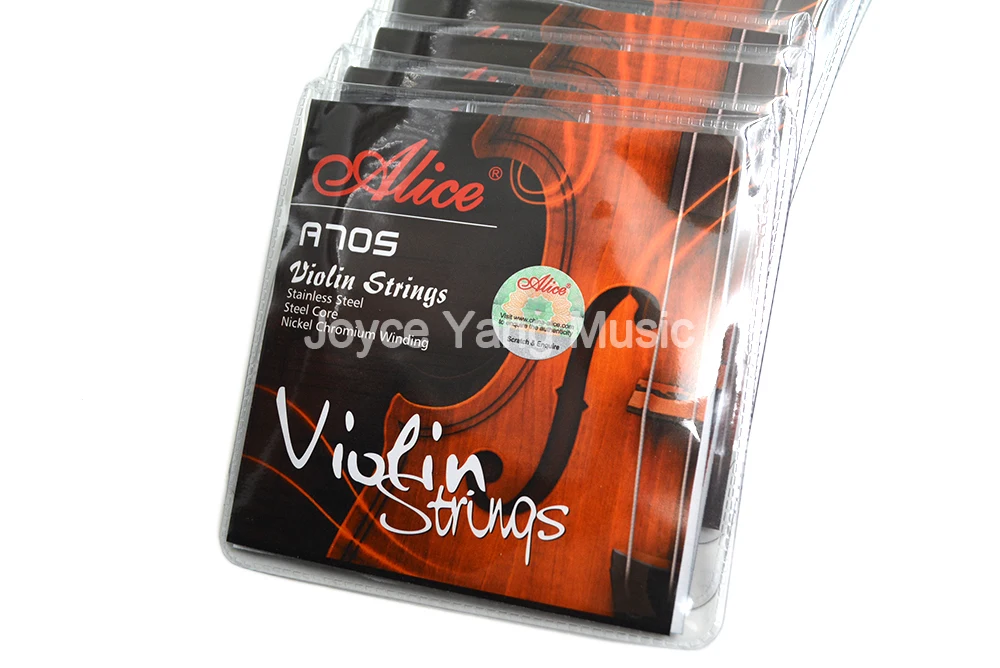 Cordas de Aço Inoxidável e Núcleo de Aço e Cromo de Níquel A705 para Violino Cordas com 4 Cordas Alice
