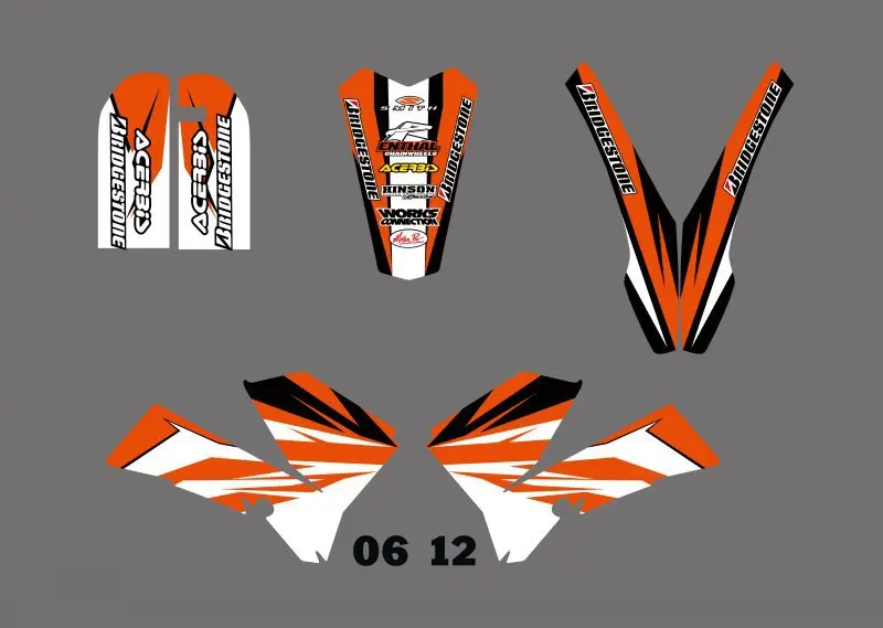 H2CNC графика и фон наклейка стикеры Наборы для KTM 85 SX 85SX 2006 2007 2008 2009 2010 2011 2012|sticker