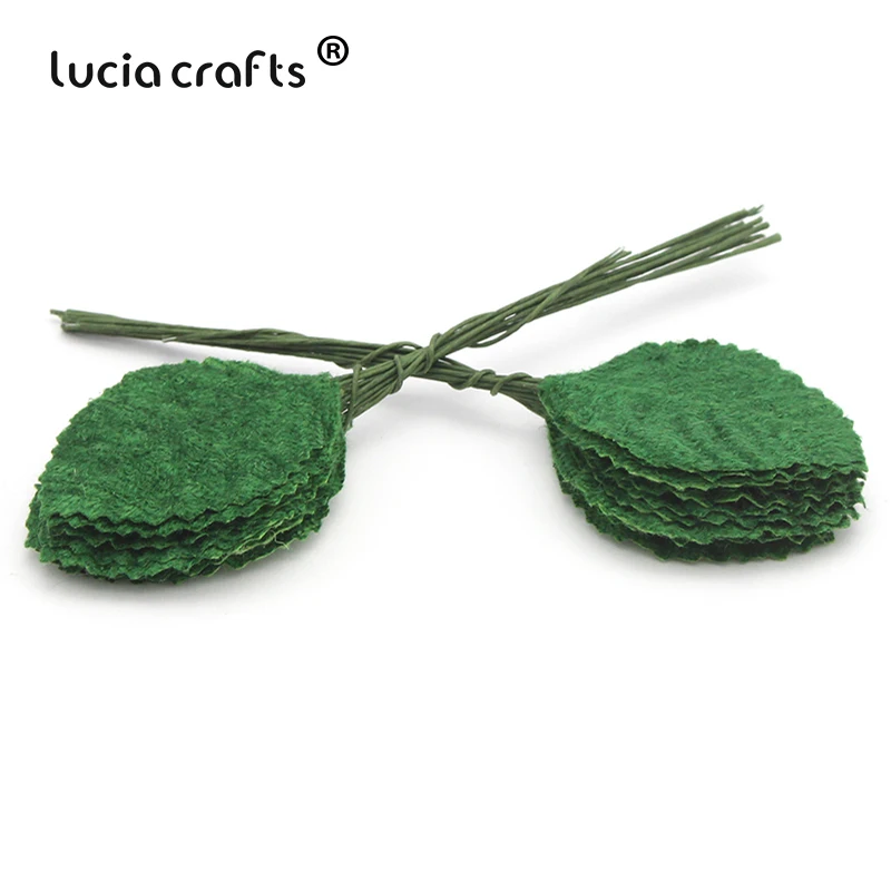Lucia crafts 50 шт/100 шт искусственные листья флорист Сделай Сам домашний венок для вечеринок Свадебный декор Скрапбукинг Ремесло поддельные цветы A0703
