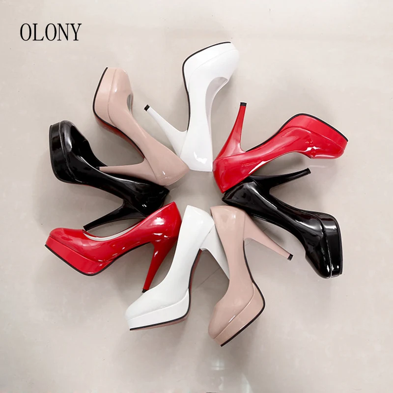 Новинка 2018 года Сезон осень зима Женские туфли на высоком каблуке с закрытым