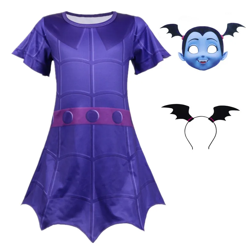 Новинка Платье для маленьких девочек Vampirina moana Vestidos Рождественский костюм