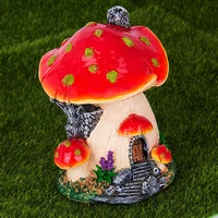 ankoow red mushroom house mini landscape house fairy garden decoration resin crafts ornament miniature fairy garden accessories