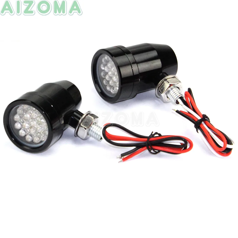 Universal LED Turn Signal Indicators Light Amber Flasher Lamp Rear Front Blinker For Harley Sportster Super Low Roadster Iron883 |
