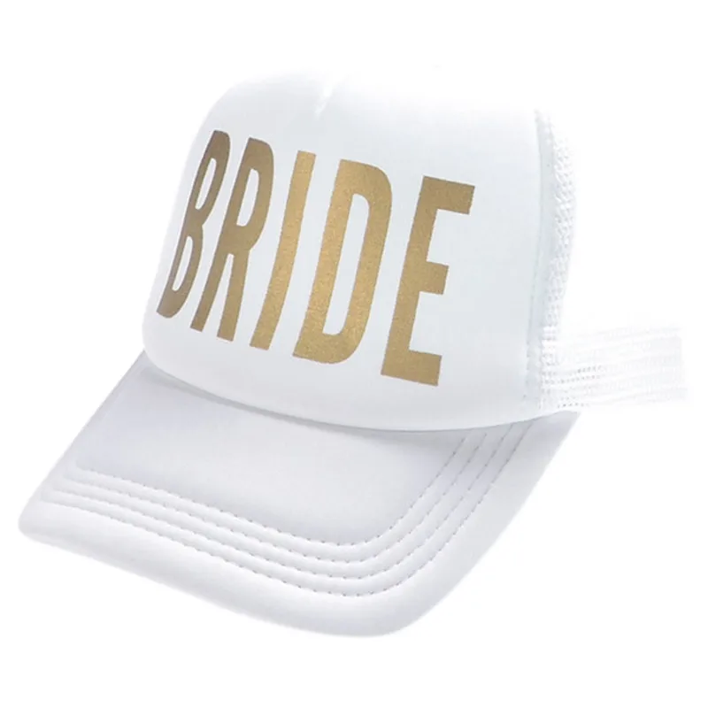 C Надпись «Bride Tribe» Snapback Кепка-тракер Кепка с сеточкой и золотыми буквами стрелка Свадебные Бейсбол Кепки - Цвет: C