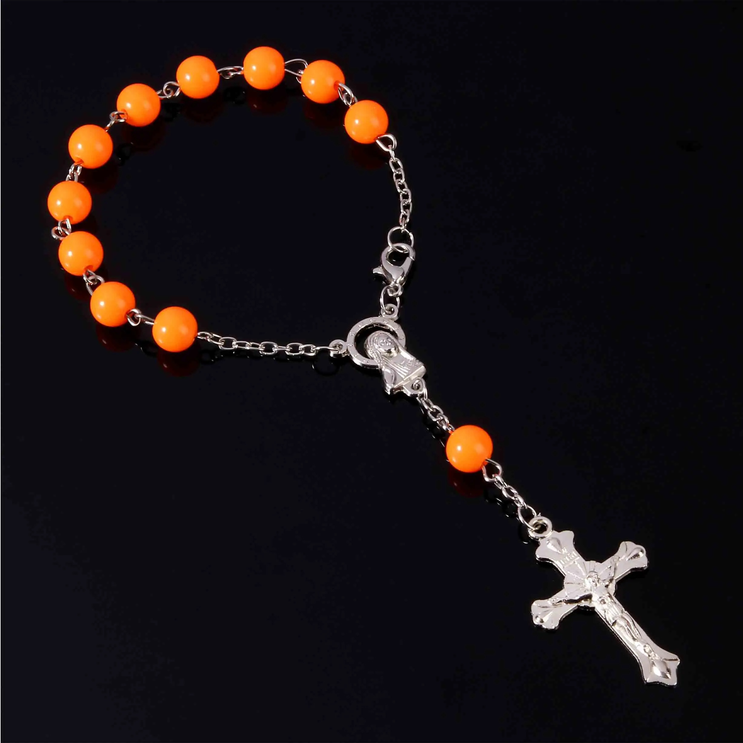 48 Pieces / Religious Bracelet Central Rosary Sacred Compassion Mary Guadalupe Heart Jesus Icon Center Gif | Украшения и