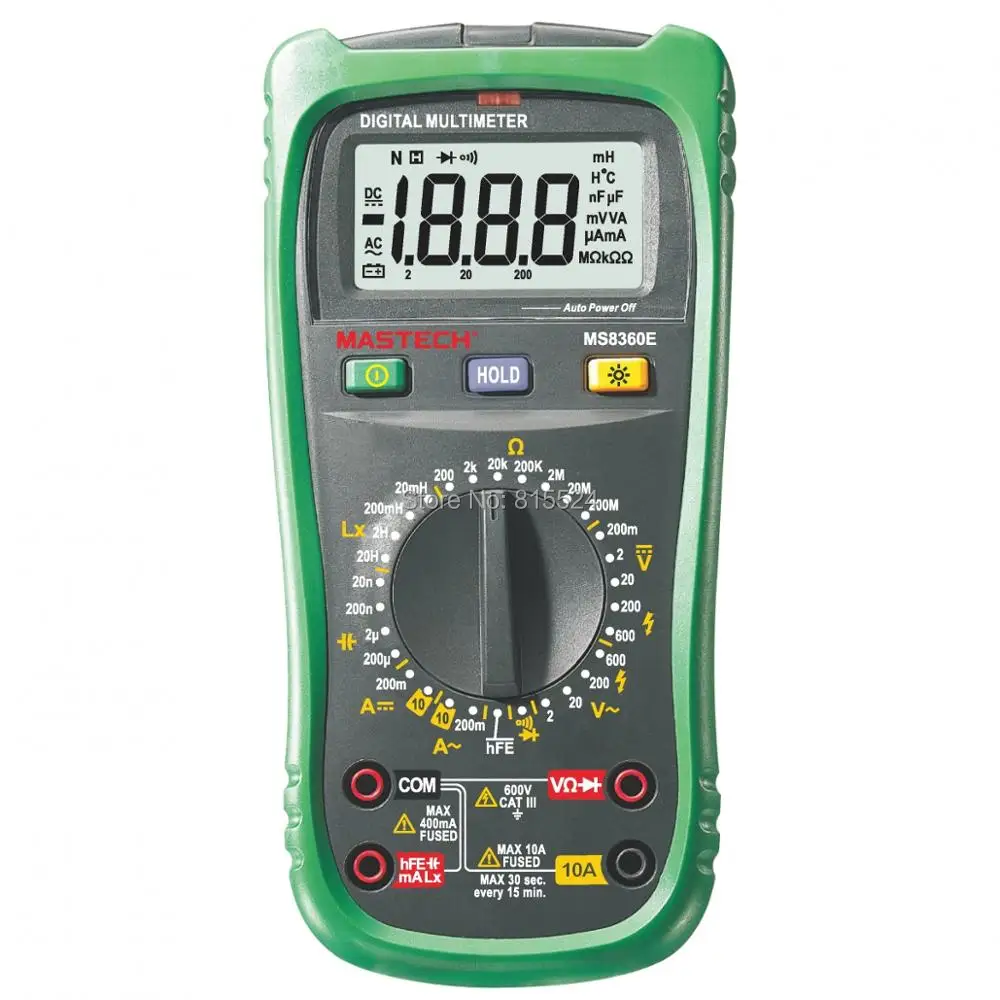 MASTECH MS8360E цифровой мультиметр DMM конденсатор индуктивности hFE тестер comprobadores multimetros(модернизированный MS8260E