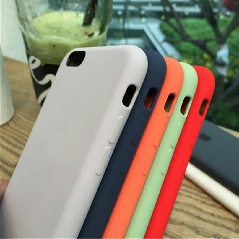 Цветной жидкий силиконовый чехол для iPhone 6 6s 7 8 Plus чехол для телефона для iPhone X XR XS MAX 7 8 6 6s чехол Чехол