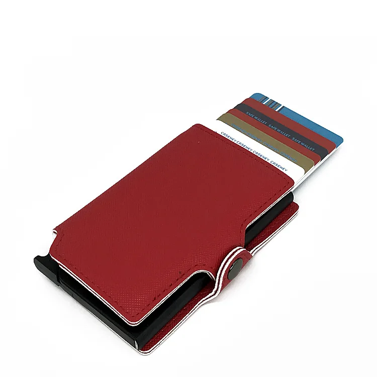 RFID Блокировка женский ID кредитный держатель для карт женский алюминиевый сплав металлический бизнес визитница многофункциональный кошелек Тонкий кошелек