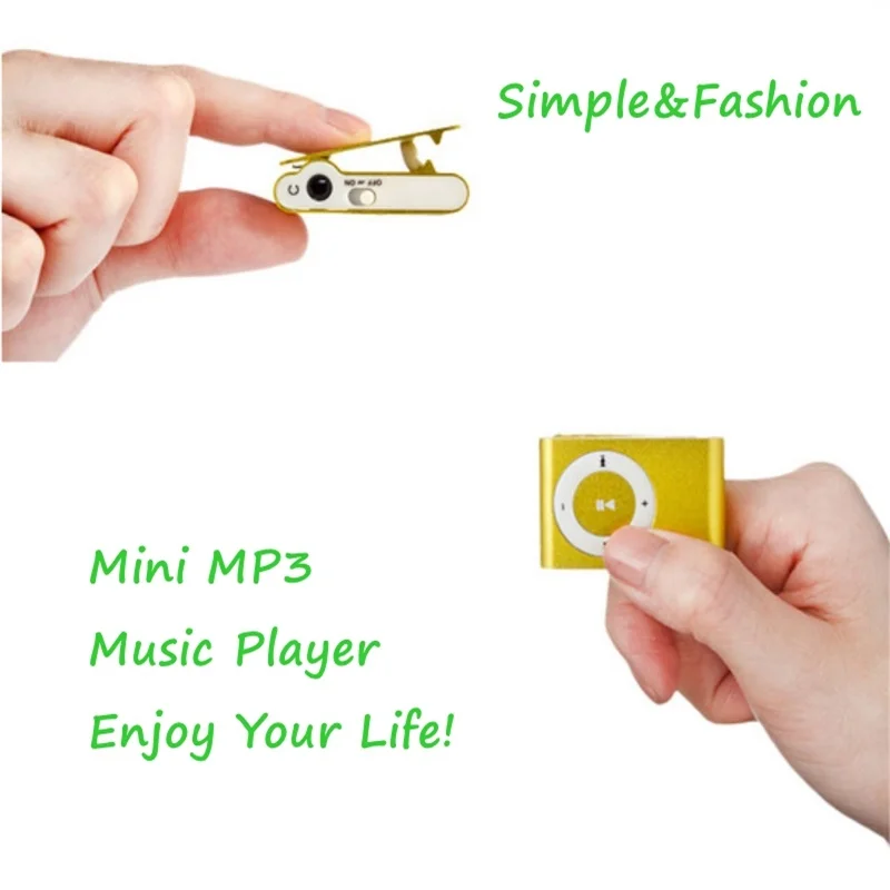 MP3 цветной мини Mp3 музыкальный плеер Micro TF слот для карты USB спортивный порт с