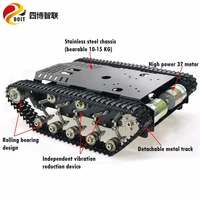 szdoit ts900 large load metal tank chassis metal track shock absorbing crawler chassis smart robot high power motor assembled
