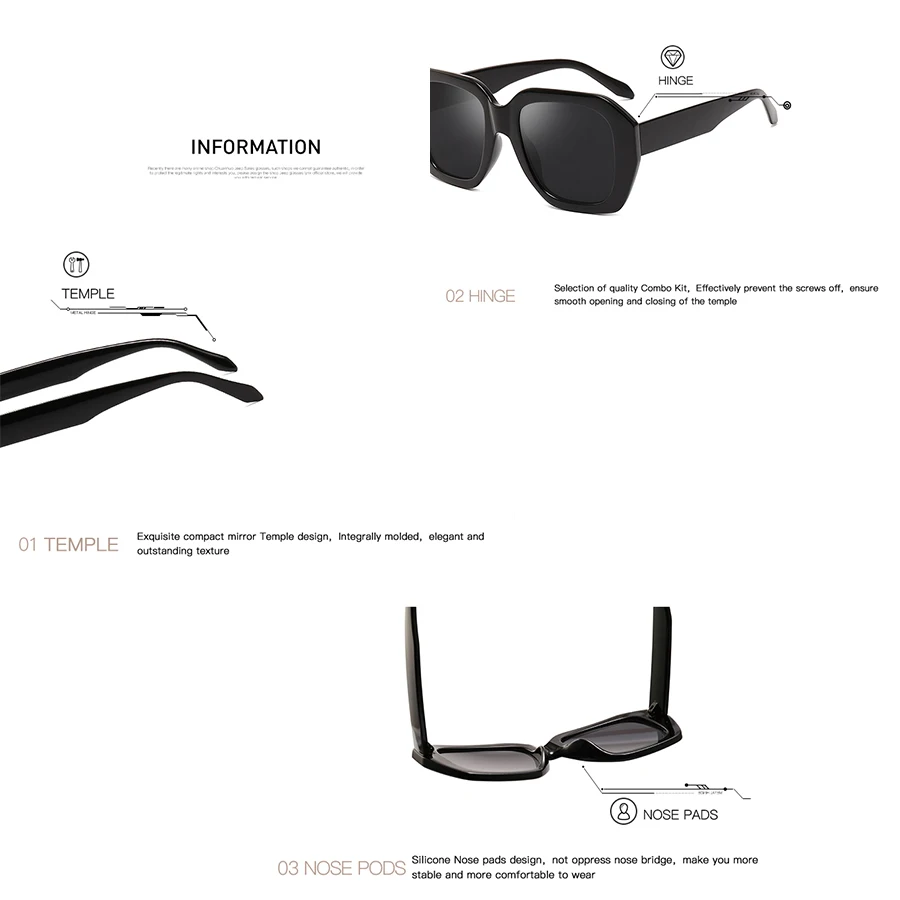 Солнечные очки Roza RZ0714 женские модные солнцезащитные в большой оправе винтажные