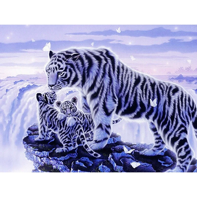 5D квадратная алмазная живопись животное тигр вышивка крестиком полный Алмазный